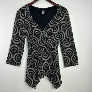 Vintage Y2K Babydoll‎ Top Retro Dark Fairy Grunge WhimsiGoth Size Large